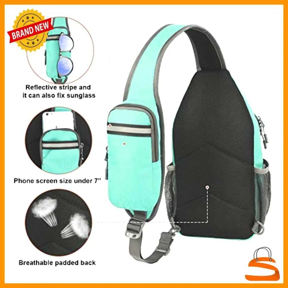 Crossbody Sling Backpack Daypack 6L Water Resistant Polyester Travel Hiking - Picture 4 of 6